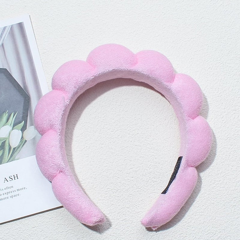 TYSSELY Spa Headbands for Washing Face Makeup Skin Care Headband Women Bubble Facial Beauty Headbands Puffy Shower Towel Band Hair Headband - Image 4